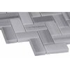 Msi Bergamo Herringbone SAMPLE Polished Marble Mesh-Mounted Mosaic Tile ZOR-MD-0432-SAM